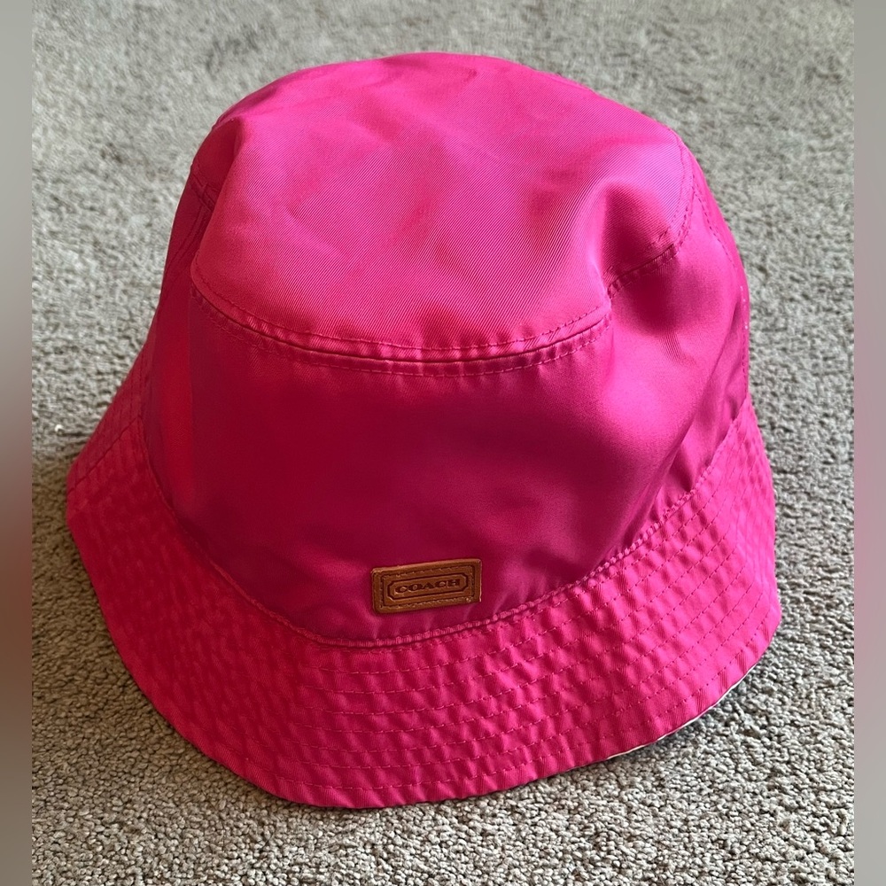 Coach Women’s Pink Reversible Bucket Hat